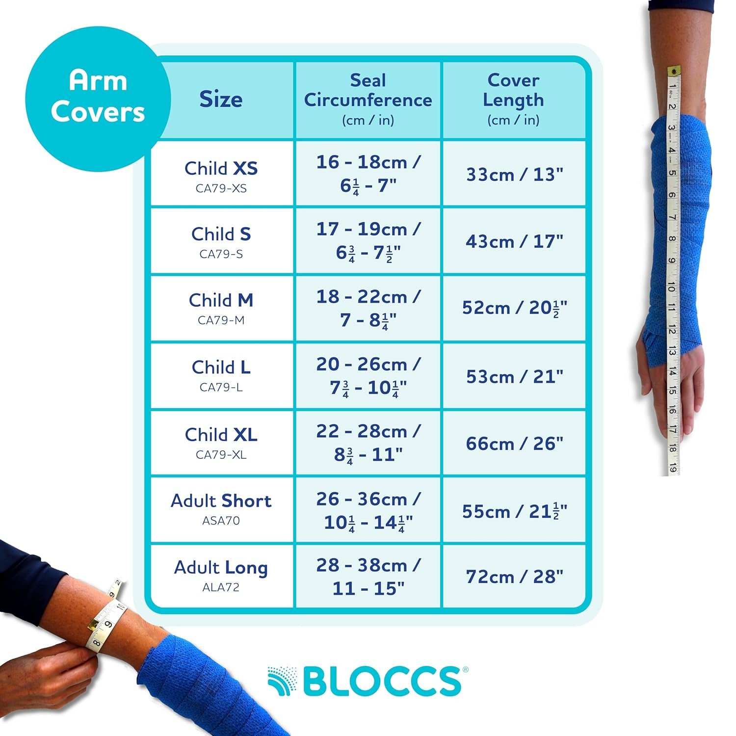 100% Waterproof Cast Cover for Shower Arm Kids- Swim on Vacation, Shower & Bathe #CA79-XL - Child Arm (Extra Large)