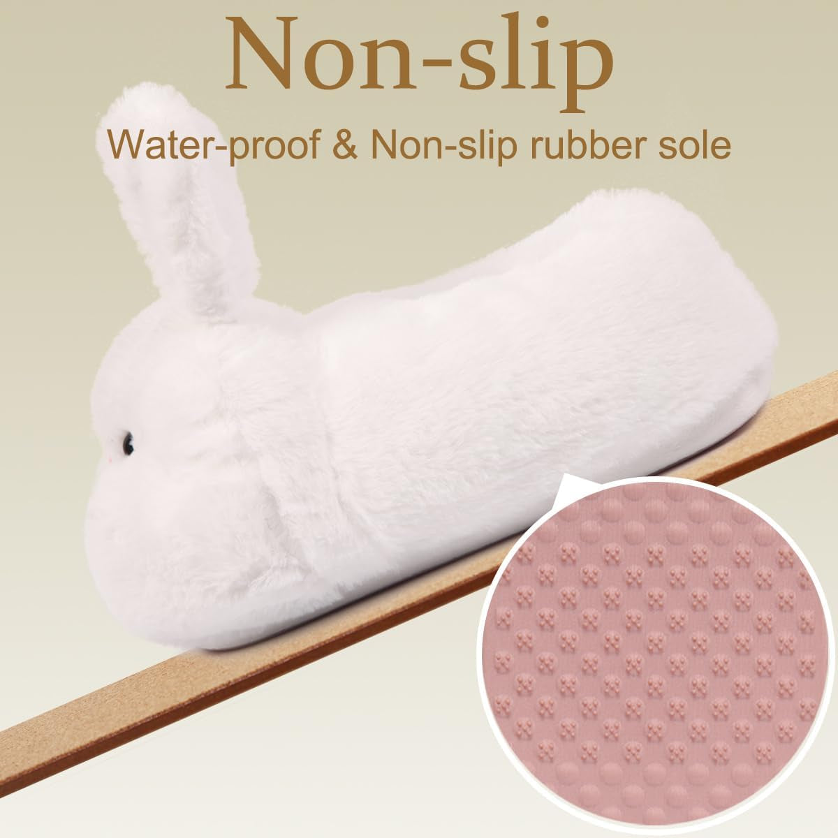 Cute Bunny Animal Slipper for Women Adult Fuzzy Warm House Slippers Novelty Fluffy Home Shoes Ladies Winter Slippers Indoor Outdoor
