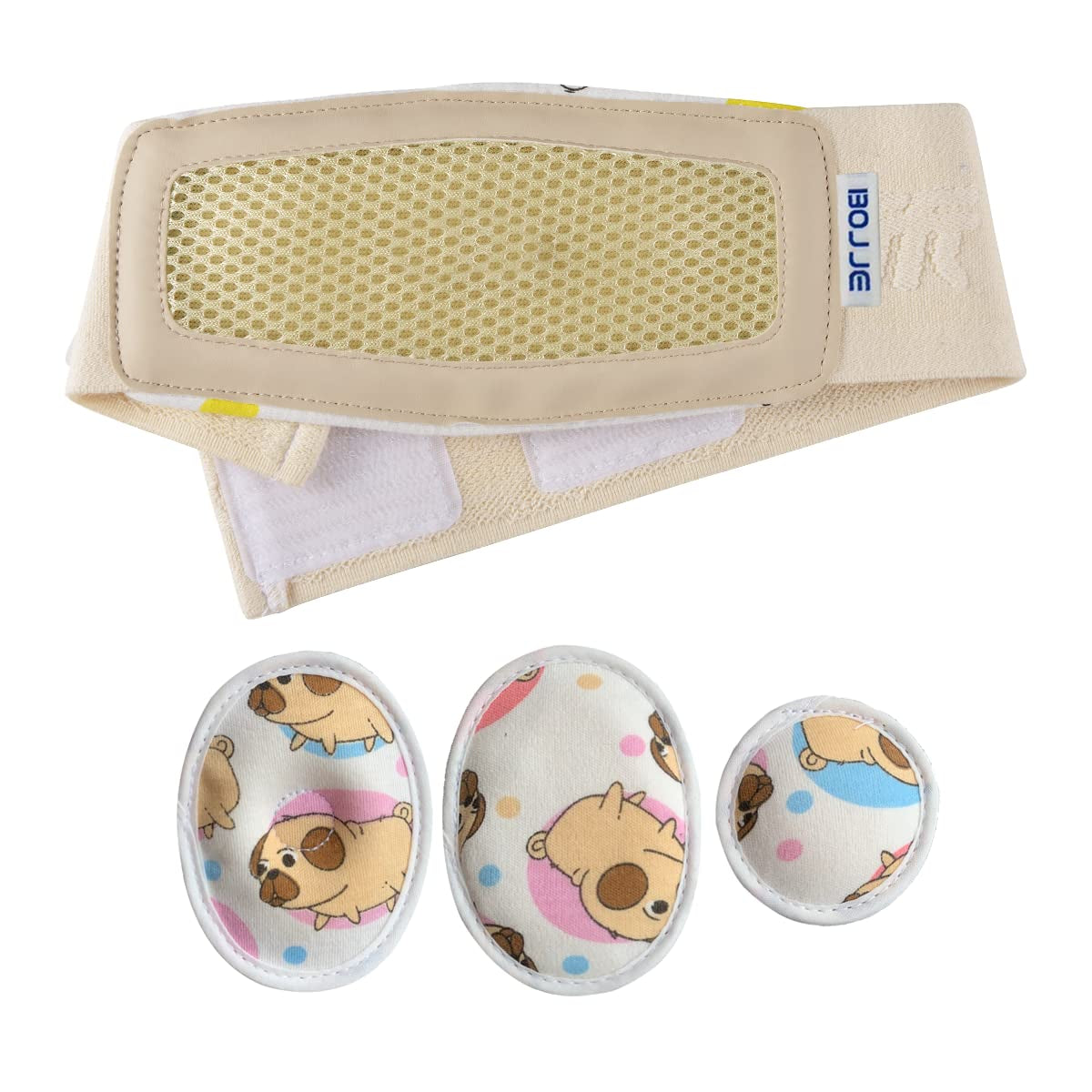 Umbilical Hernia Belt Baby/Infant Belly Button Band Wrap Truss Abdominal Binder for Children Kids Support Adjustable Navel Band Newborn Umbilical Cord 15-20 Inch