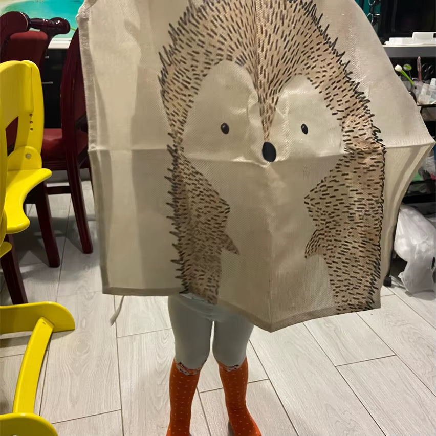 Cartoon Animal Style Cooking Apron for Children Home Sleeveless Cotton Linen Aprons Hedgehog Lion Pattern Custom Bib Room Aprons