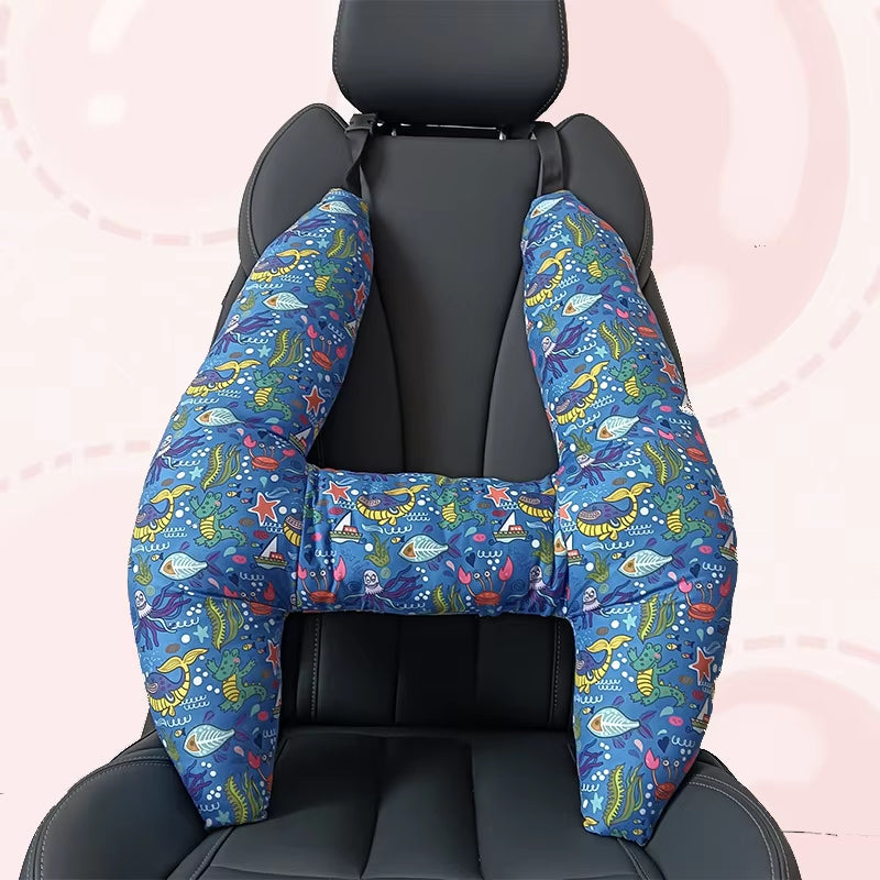 Children'S Car Pillow Sleep Headrest Cartoon Car Rear Seat Protection Shoulder Car Seat Belt Sleep Pillow Neck Pillow Headrest