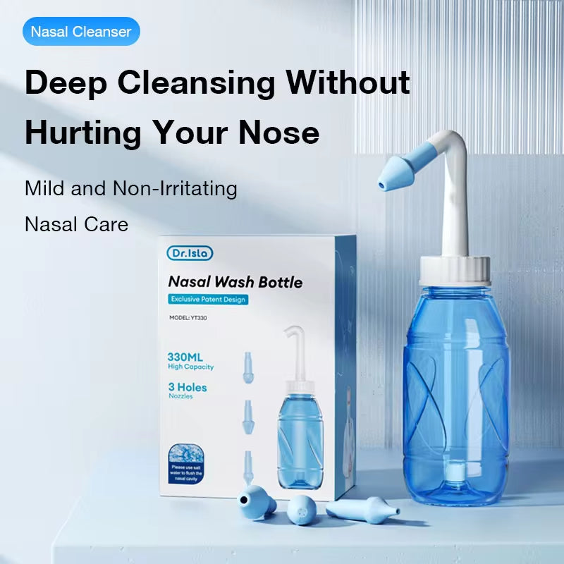 Dr.Isla 300ML Nasal Irrigator Nasal Rinse Bottle Nasal Wash Cleaner Nose Protector Avoid Allergic Rhinitis Adults Children Neti