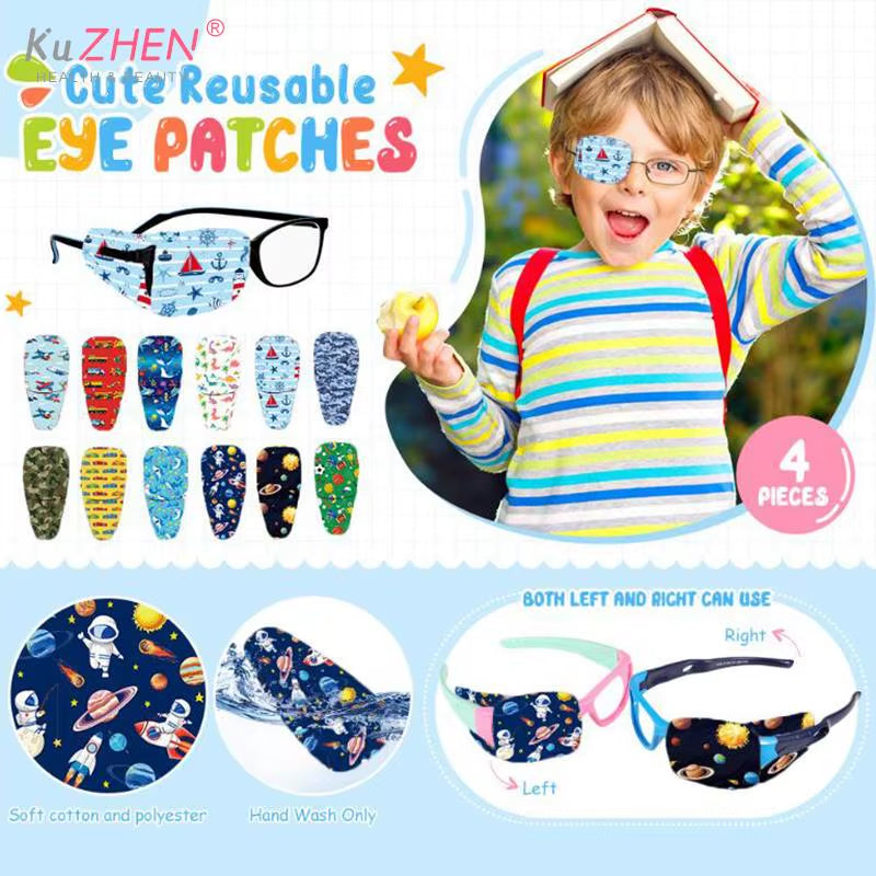 Amblyopia Eye Patches Cotton Eye Patch for Glasses Lazy Eye Patch for Kids Treating Lazy Eye Amblyopia Strabismus after Surgery