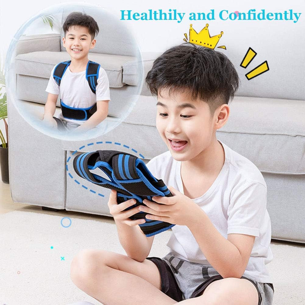 Professional Posture Corrector for Kids, Adjustable Upper Back Posture Brace for Teenagers Boys and Girls under Clothes Spinal Support to Improves Slouch, Prevent Humpback, Relieve Back Pain