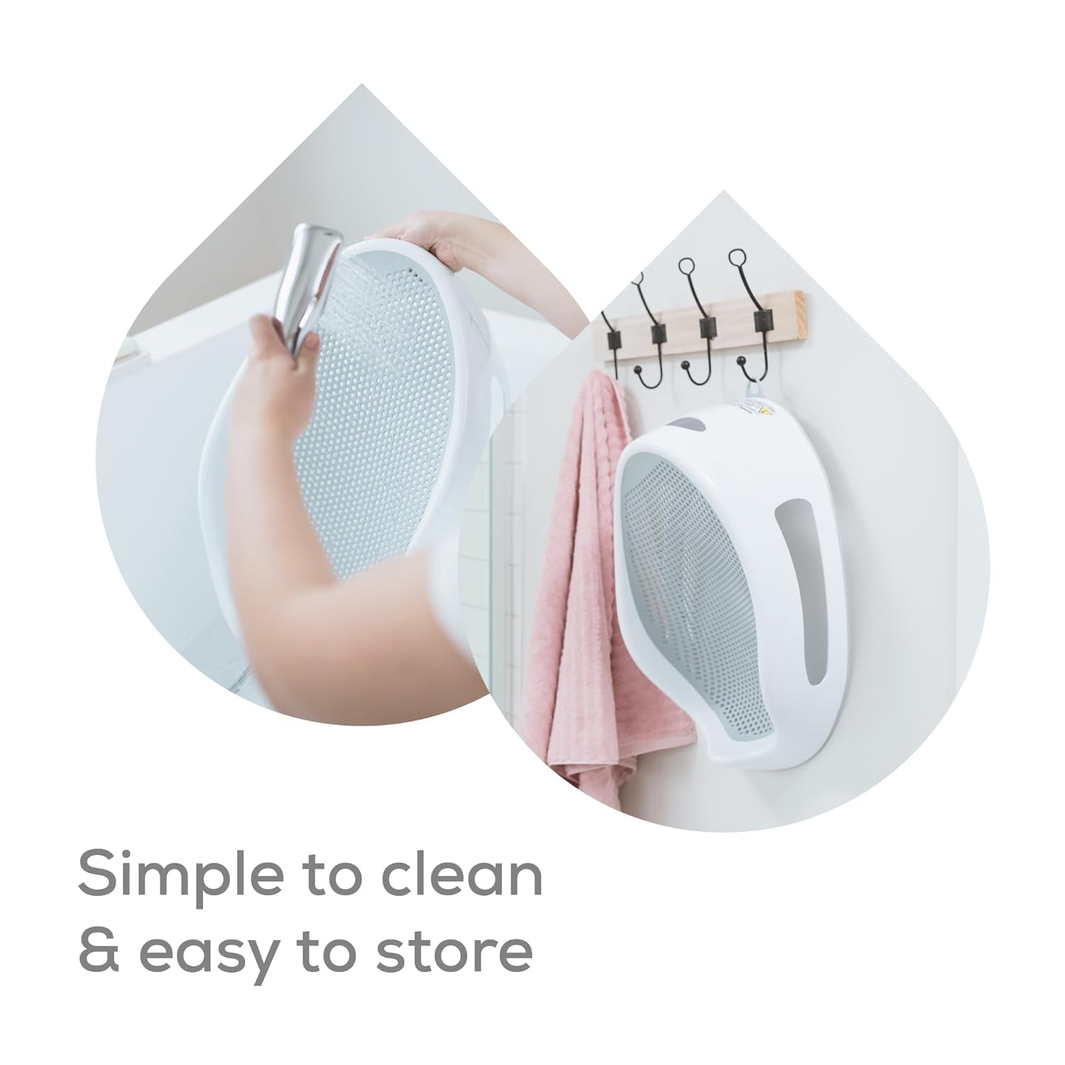 Baby Bath Support (Gray) | Ideal for Babies Less than 6 Months Old
