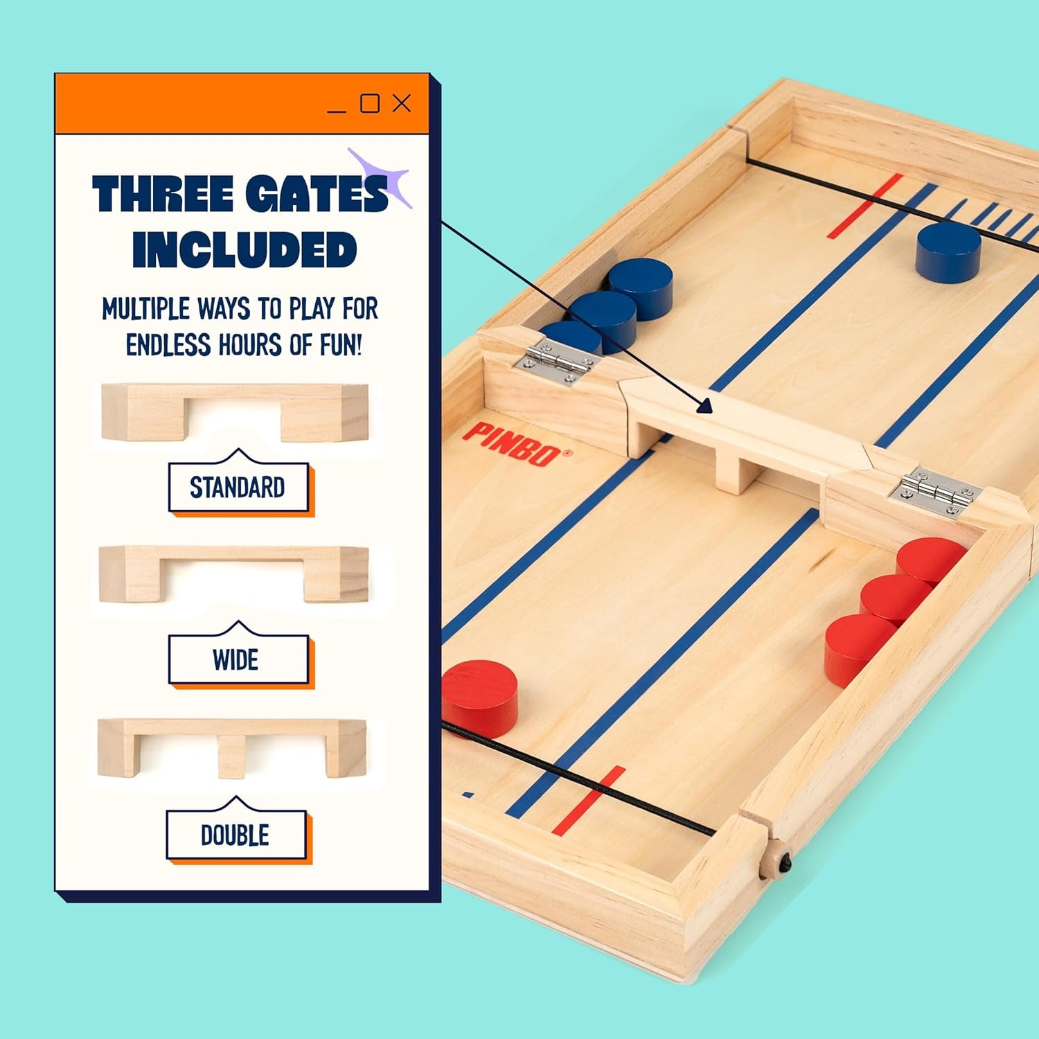 The Classic Slingshot Game - Fast Action Two Player Foldable Game for Ages 6 and Up. Spare Parts Included