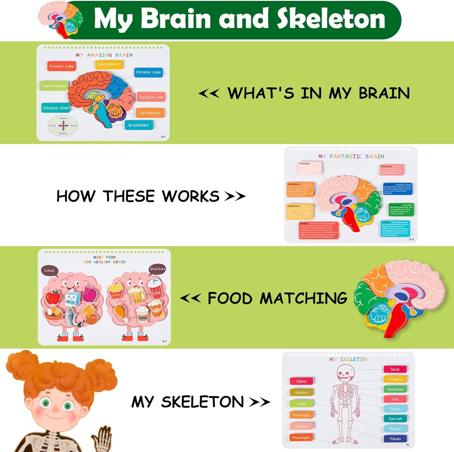 Montessori Busy Book for Kids, Human Body Anatomy Book for Toddlers, Preshool Kindergarten Learning Activities, Autism Sensory Toys, Travel Toys, Gifts for Girls and Boys 4 5 6 7 8 Years