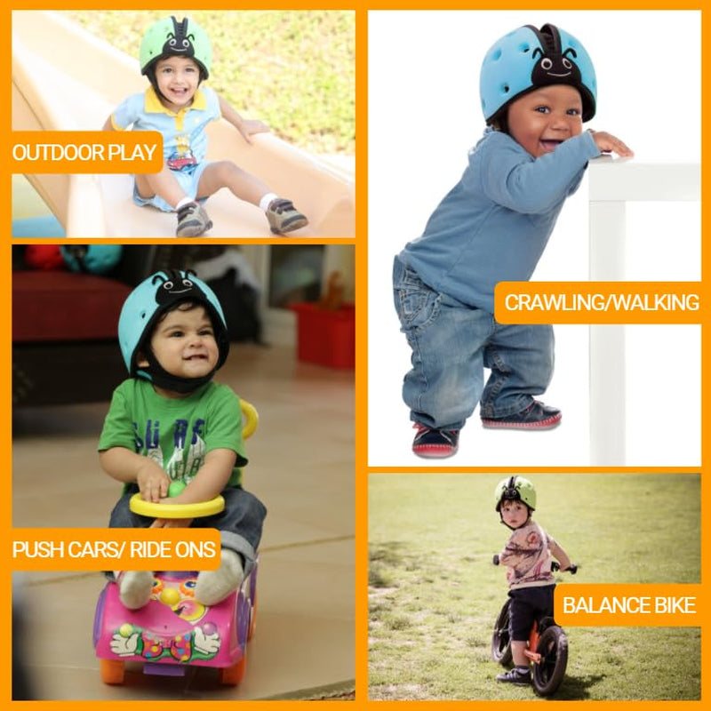 Award-Winning Infant Safety Helmet Baby Helmet for Crawling Walking Ultra-Lightweight Baby Head Protector Expandable and Breathable Toddler Head Protection Helmets - Sporty Blue