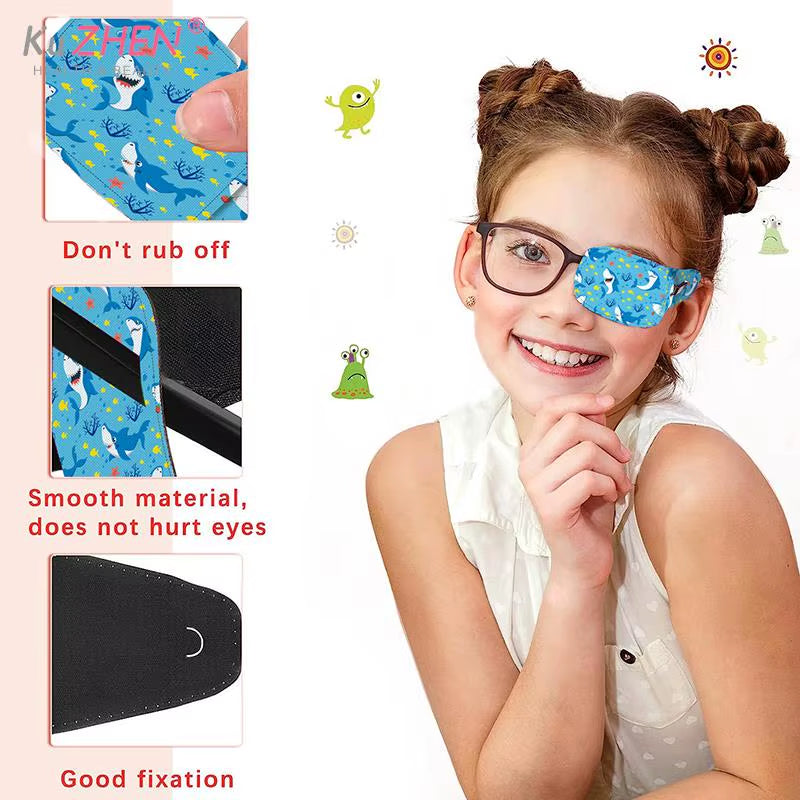 Amblyopia Eye Patches Cotton Eye Patch for Glasses Lazy Eye Patch for Kids Treating Lazy Eye Amblyopia Strabismus after Surgery