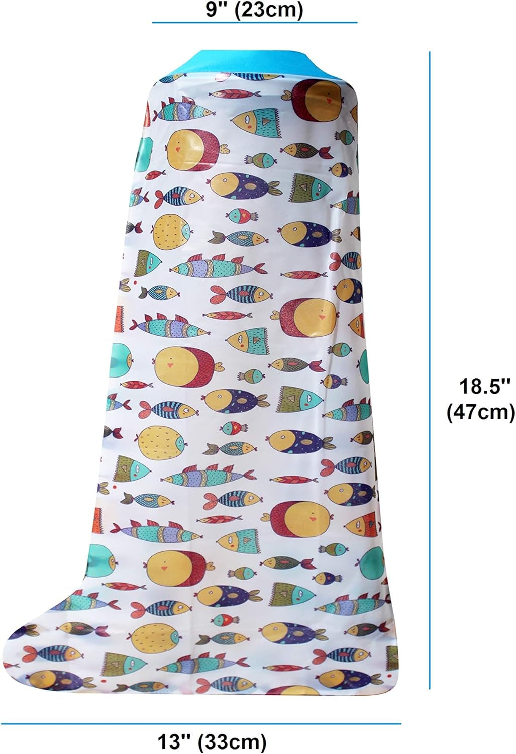 Kids Cast Cover for Showering Foot –Waterproof Reusable Cast Protector for Toddlers and Little Kids Cute Design with Fishes – Toddler-Little Kid Size