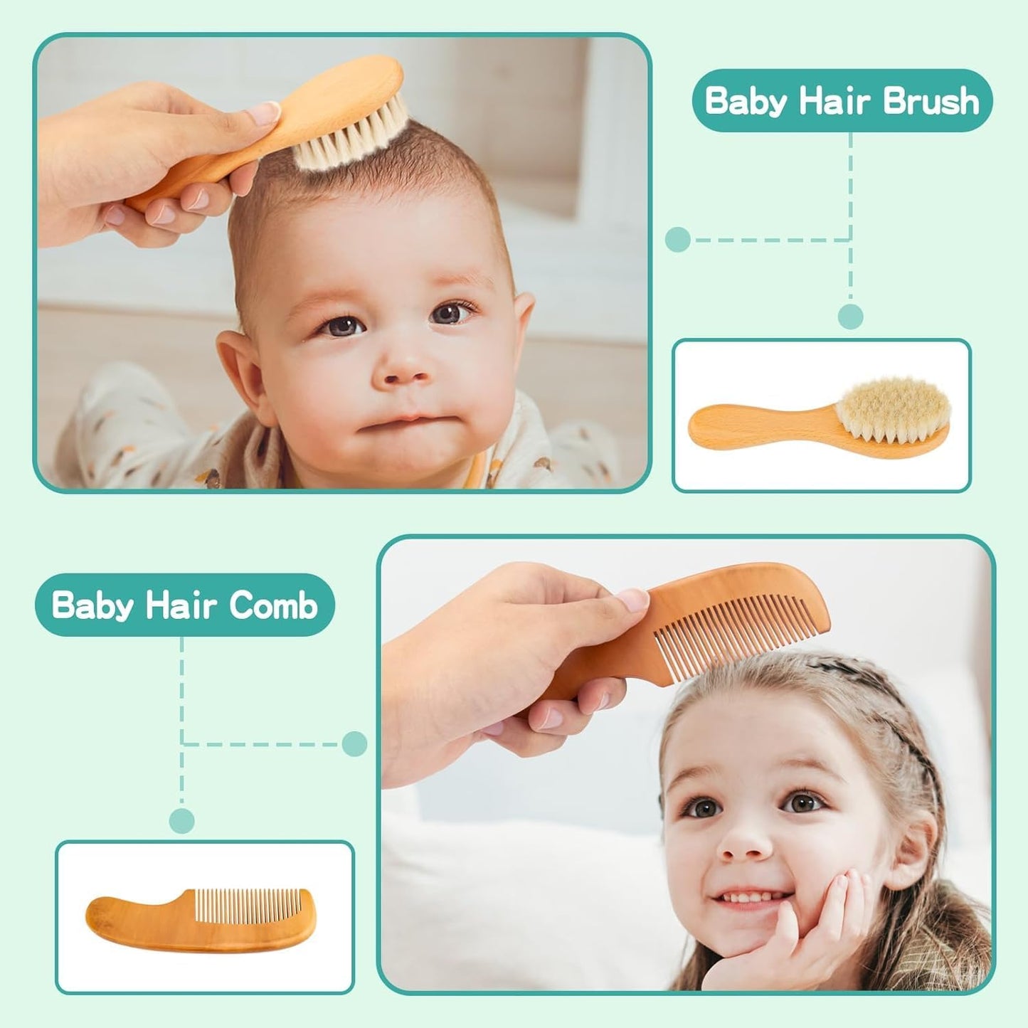 Baby Grooming Kit, Infant Safety Care Set with Baby Electric Nose Aspirator,Baby Hair Brush Comb Nail Clipper Nasal Aspirator,Baby Essentials Kit for Newborn Girls Boys (17 Pc Green Kit)