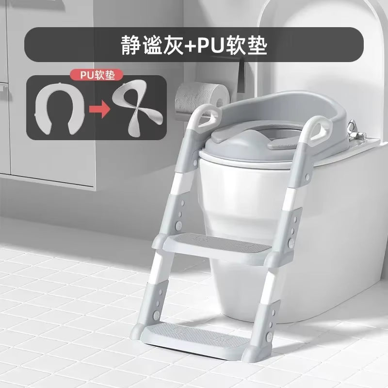 New Stepped Children'S Toilet Foldable Foot Stool Multi-Functional Toilet Boy Girl Baby Toilet Training Potty Ladder for Kids
