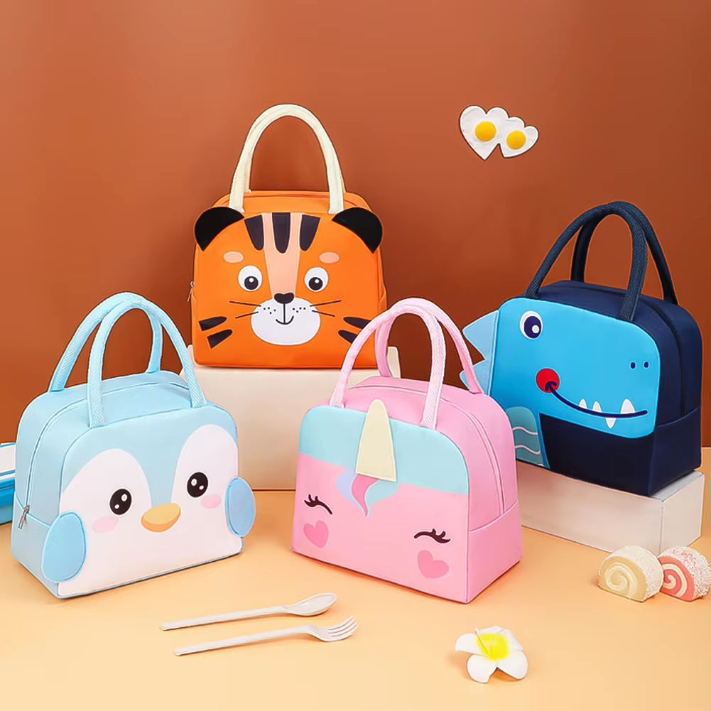 Cute Insulation Lunch Box Portable Fridge Thermal Bag Kid'S School Thermal Insulated Lunch Box Tote 3D Cartton Pattern Bento Bag