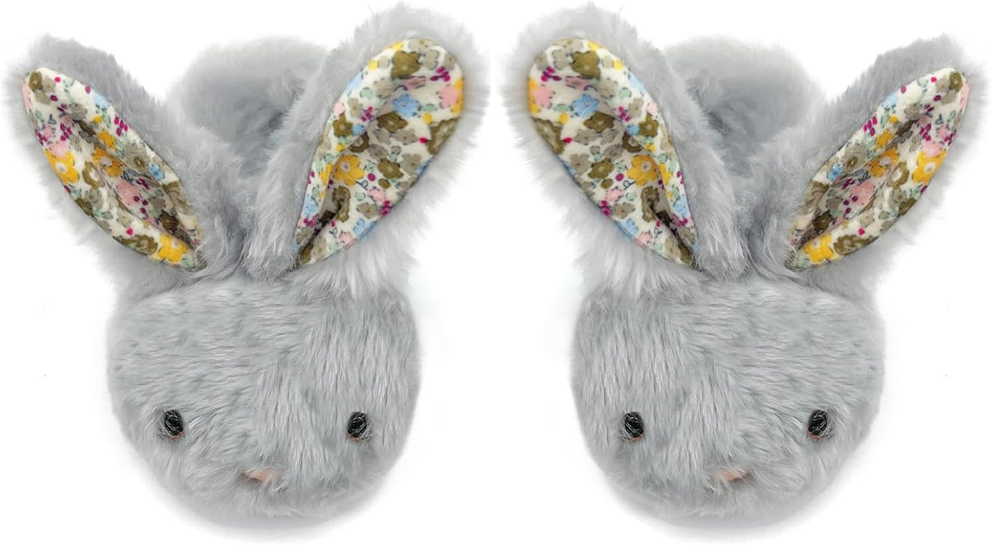 Toddler Slippers Girls Boys Kids Bunny House Slipper Winter Cute Rabbit Slippers Warm Soft Plush Fuzzy Slippers Indoor Non-Slip Animal Cartoon Slippers
