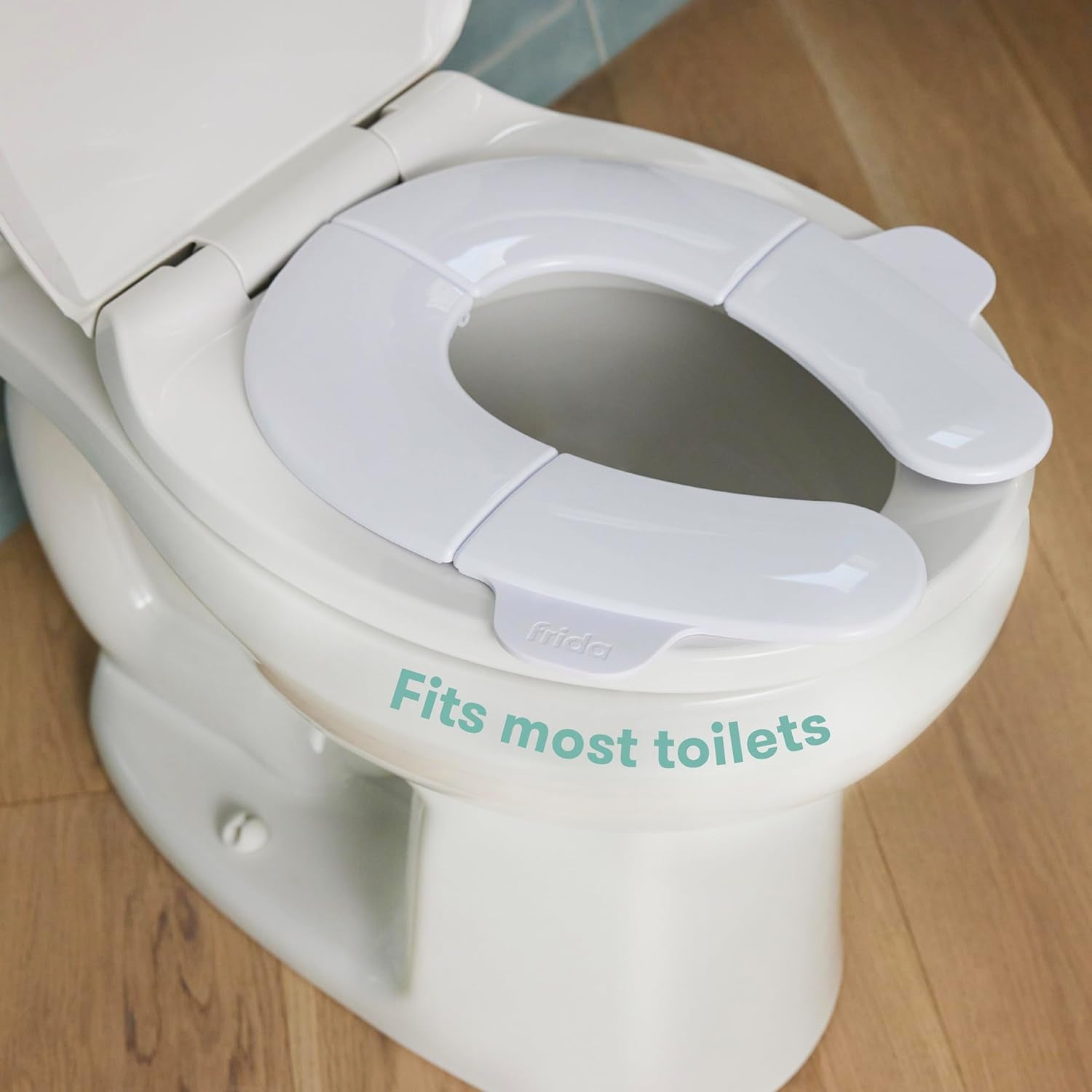 Fold-And-Go Potty Seat for Toilet | Foldable Travel Potty Seat for Toddler, Fits round & Oval Toilets, Non-Slip Base, Handles, Includes Free Travel Bag