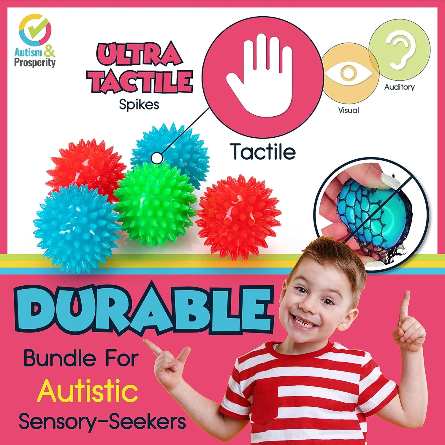 Kids Toys All-Around Sensory Stim Alt Autistic Children Set, ASD Boys Girl Teen Rainmaker Bubbler Balls Special Needs No 1-3 Toddlers Age 3 4 5-7 8-12 Years Old Products Gifts Game