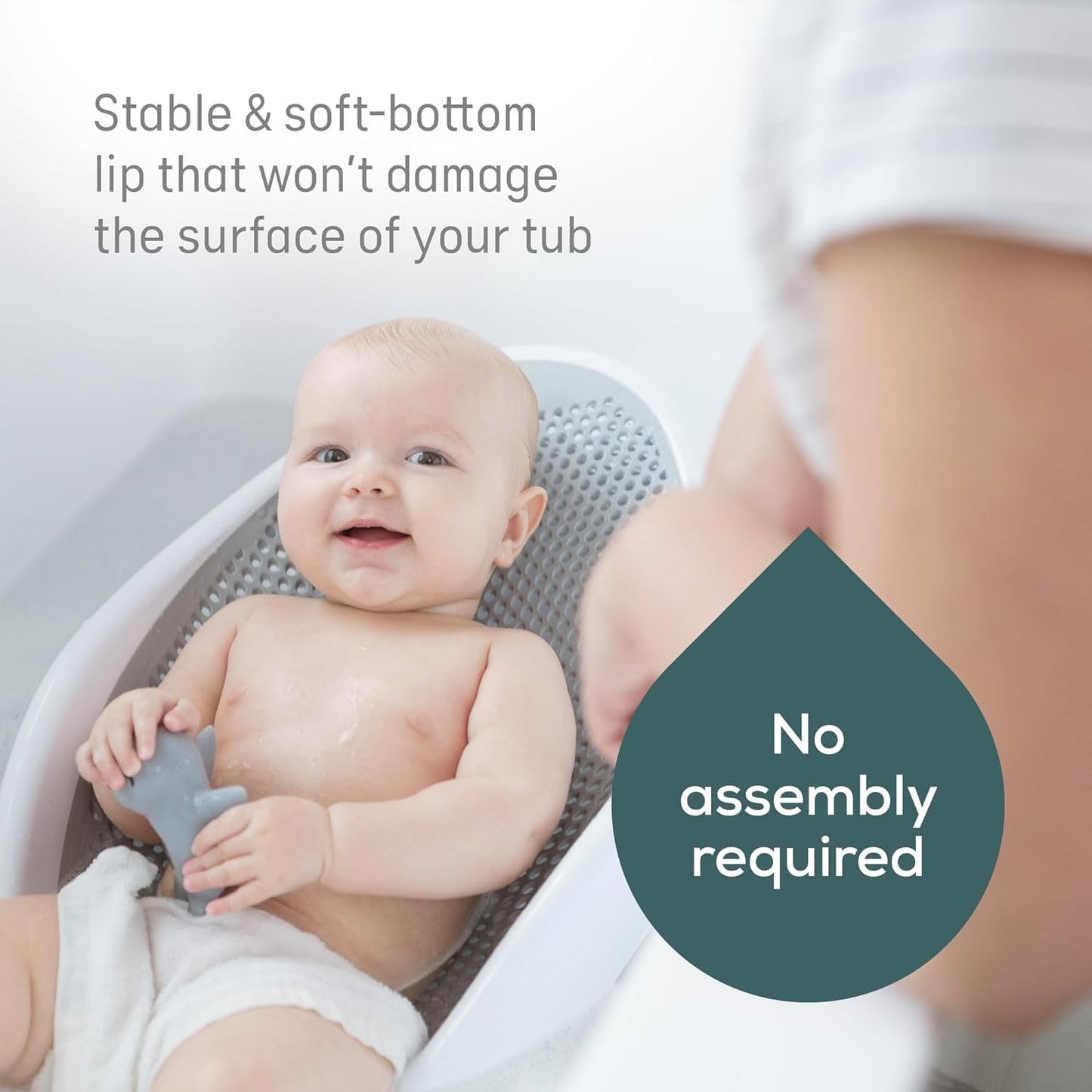 Baby Bath Support (Gray) | Ideal for Babies Less than 6 Months Old