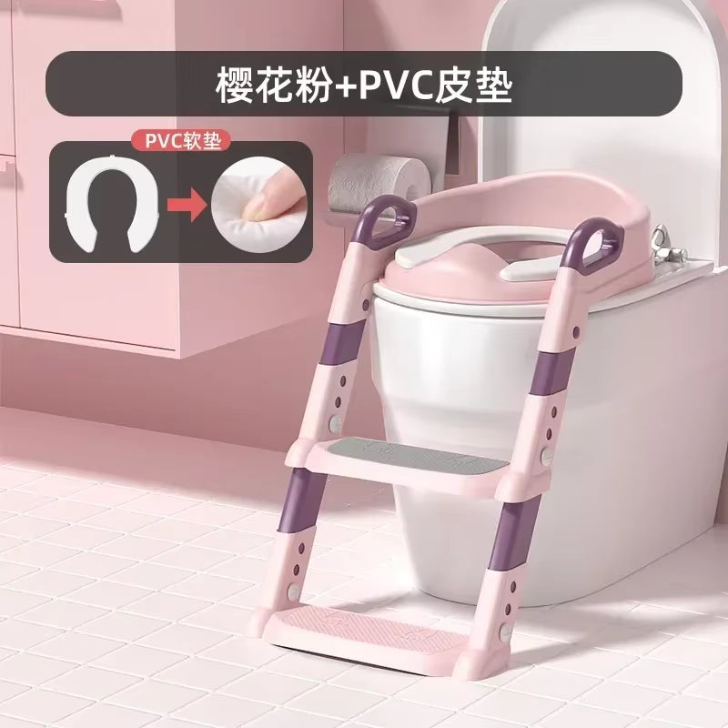 New Stepped Children'S Toilet Foldable Foot Stool Multi-Functional Toilet Boy Girl Baby Toilet Training Potty Ladder for Kids