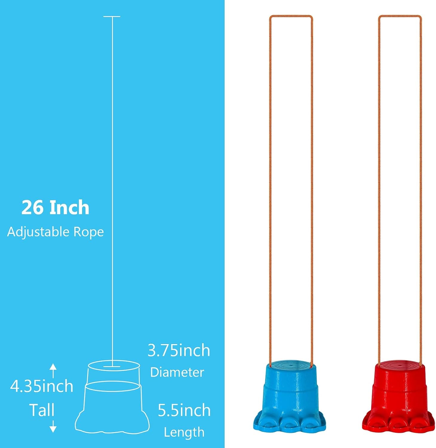Balancing Stilts for Kids, 4 Pairs Walking Stilts Monster Feet for Balance and Coordination, Toys for Girls & Boys for Age 4-10 Years Old Indoor or Outdoor Play (8 Stilts Total)