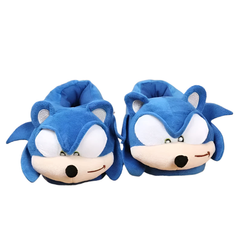 Sonic the Hedgehog Cosplay Slippers Cute Cartoon Non-Slip Winter Warm Shoes Kawaii Couple Home Slippers