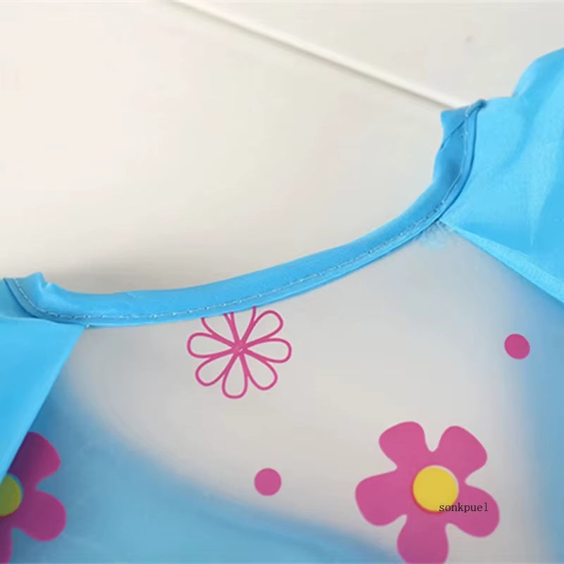 0-3 Years Baby EVA Waterproof Anti-Dirty Bib Long Sleeve Strap Coat Dirt Proof Soft Feeding Bib Cute Cartoon Pattern Burp Cloths