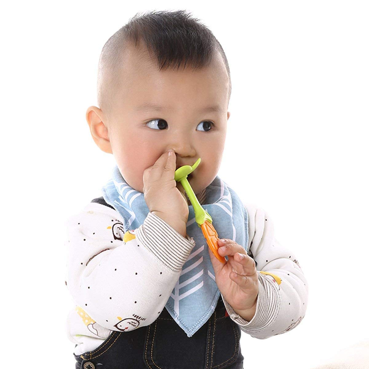 Teething Toys (5 Pack) - Infant Teething Keys Set, Bpa-Free, Natural Organic Freezer Safe for Infants and Toddlers, Silicone Baby Teethers