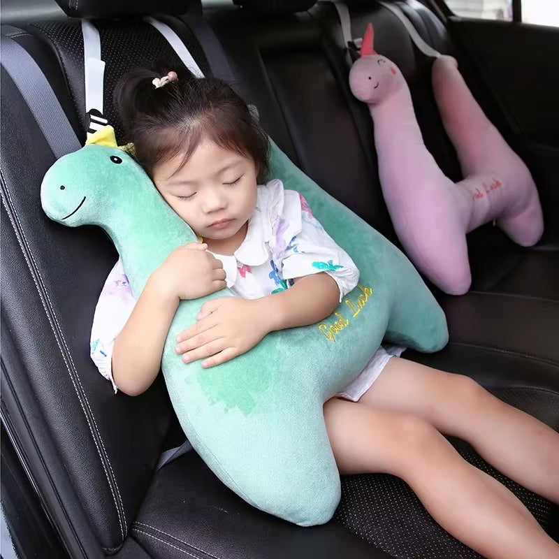 Children'S Car Pillow Sleep Headrest Cartoon Car Rear Seat Protection Shoulder Car Seat Belt Sleep Pillow Neck Pillow Headrest