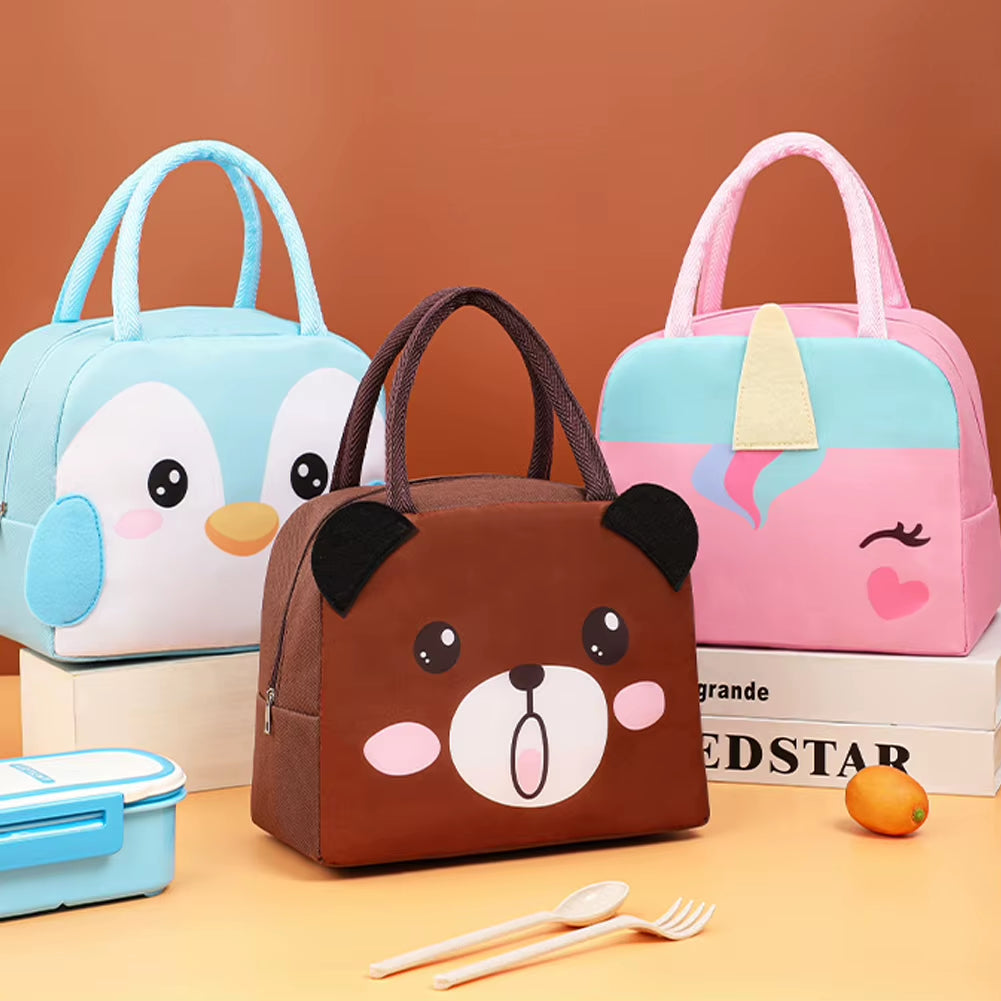 Cute Insulation Lunch Box Portable Fridge Thermal Bag Kid'S School Thermal Insulated Lunch Box Tote 3D Cartton Pattern Bento Bag