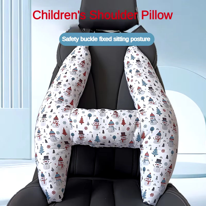Children'S Car Pillow Sleep Headrest Cartoon Car Rear Seat Protection Shoulder Car Seat Belt Sleep Pillow Neck Pillow Headrest