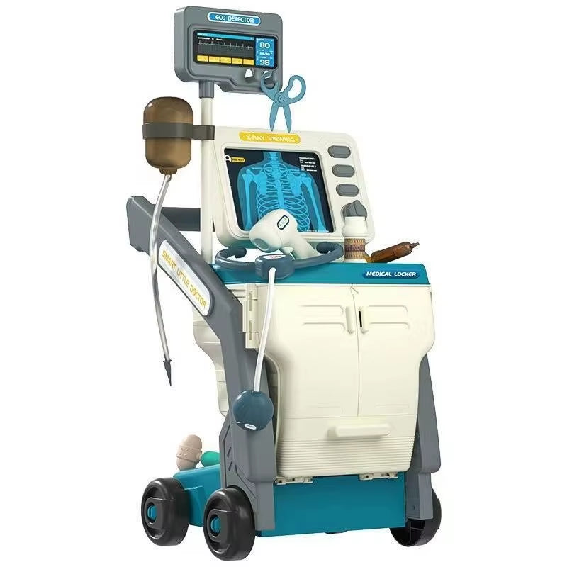 Doki Toy Children'S Medical Handcart Set Family Toy Doctor'S Workbench Children'S Simulation Medical Tool Hot 2024 Dropshipping