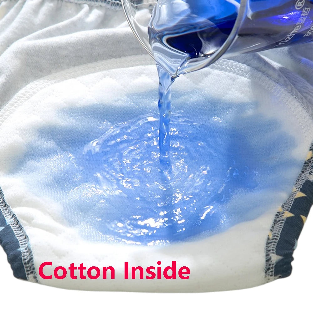 4PCS Baby Waterproof Diapers Pee Shorts Underwears Reusable Soft Ecological Cotton Toddler Potty Training Pants for Boys Girls