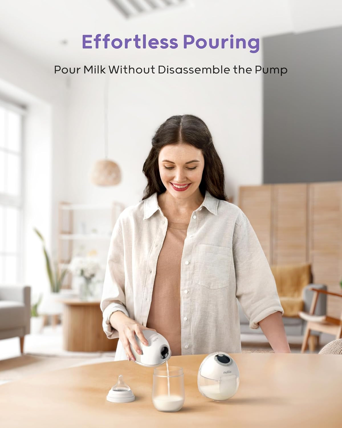 Hands-Free Breast Pump, Wearable Breastfeeding Pump 4 Modes 9 Levels with 18/21/24MM Flange, Electric Breast Pump Portable, Replaced Pumping Accessories Included (2 Packs, Whitesmoke)