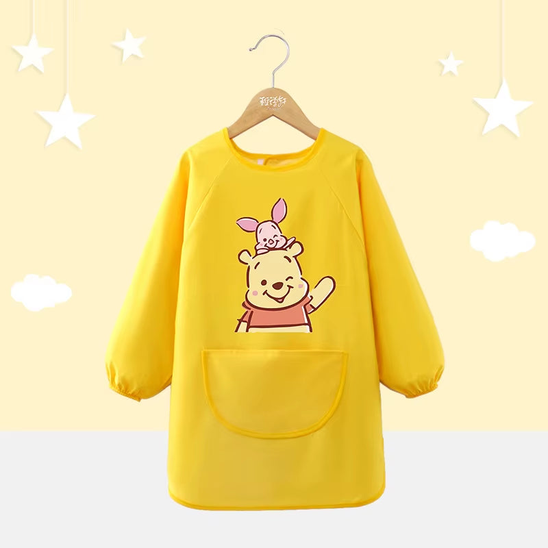 Children'S Waterproof Drawing Clothes Kindergarten Cover Dining Bib Waterproof Reverse Dressing Boys' and Girls' Aprons