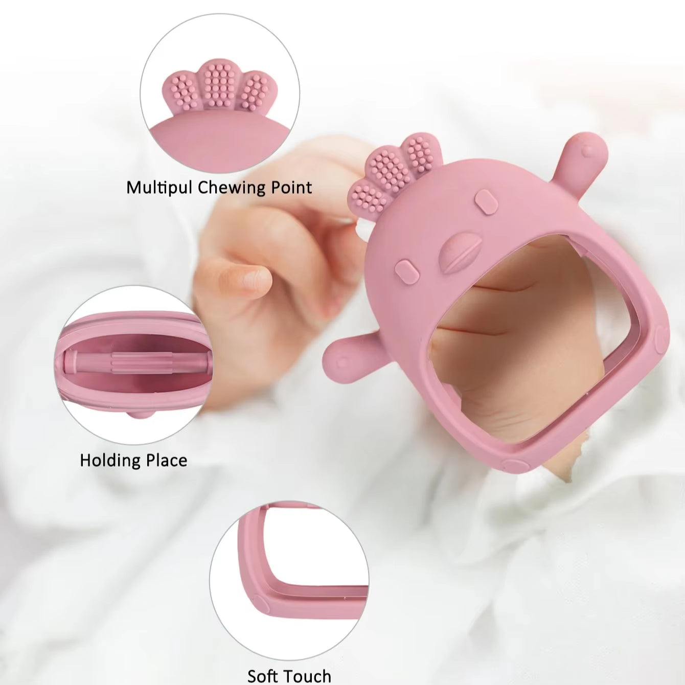 Baby Teether Gloves BPA Free Kids Teething Silicone Newborn Dental Care Gums Anti-Eating Hand Molar Stick Baby Accessories
