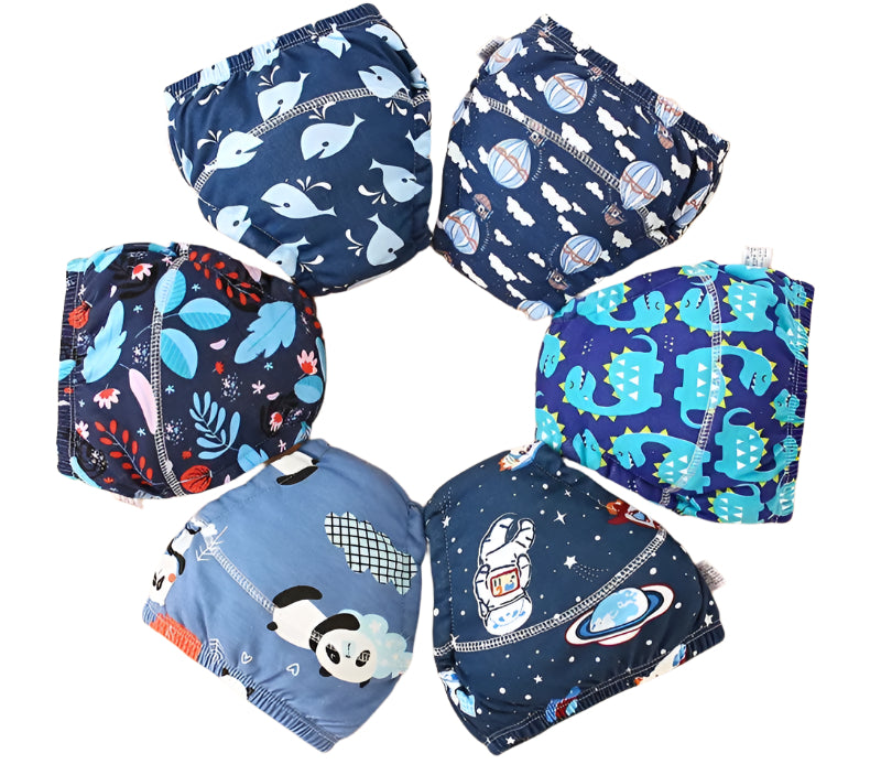 4PCS Baby Waterproof Diapers Pee Shorts Underwears Reusable Soft Ecological Cotton Toddler Potty Training Pants for Boys Girls