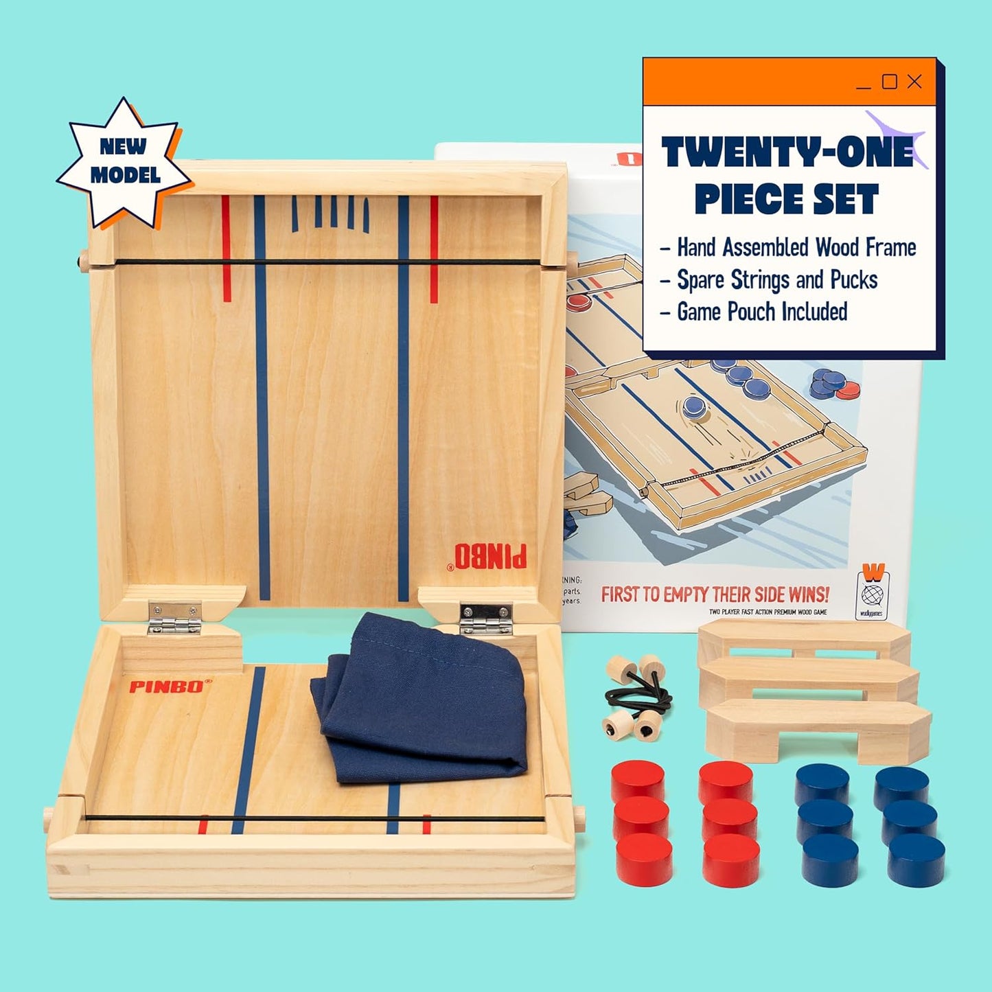 The Classic Slingshot Game - Fast Action Two Player Foldable Game for Ages 6 and Up. Spare Parts Included