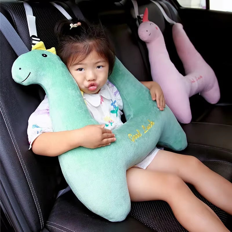 Children'S Car Pillow Sleep Headrest Cartoon Car Rear Seat Protection Shoulder Car Seat Belt Sleep Pillow Neck Pillow Headrest