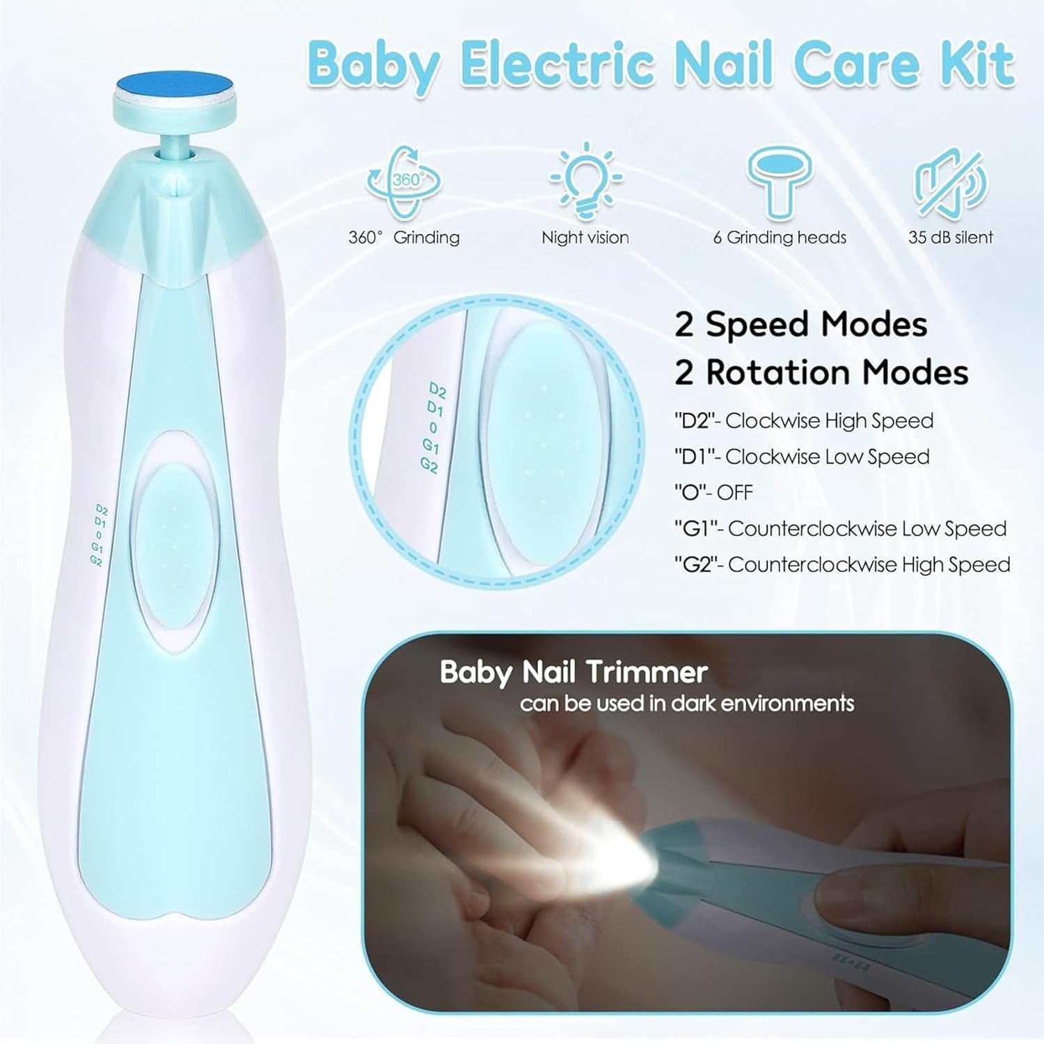 Baby Healthcare and Grooming Kit, Portable Baby Safety Care Set, Baby Essentials Kit for Newborn (Blue 26 in 1)
