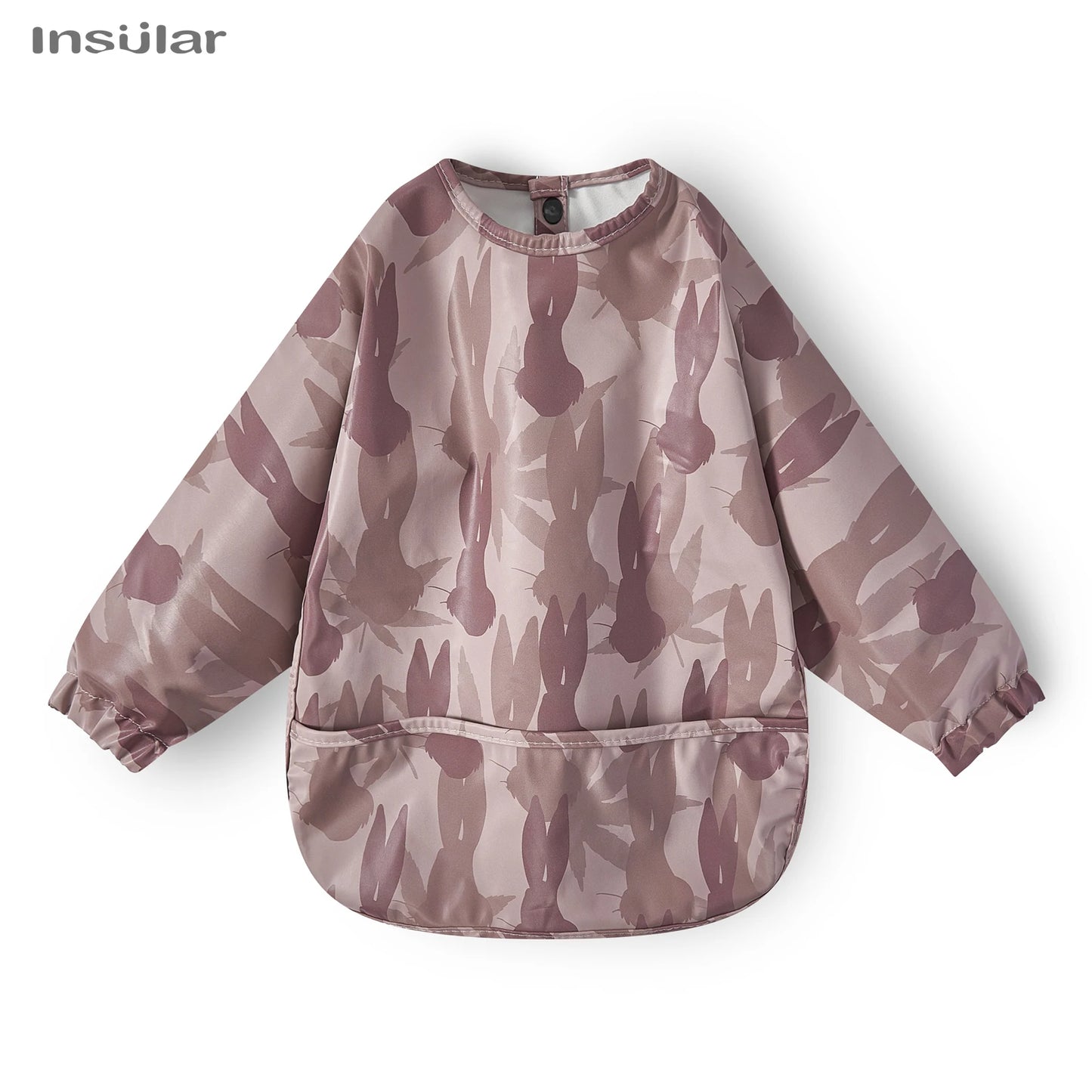 New Children Feeding Aprons Long Sleeve Baby Bib with Pocket Full Cover Baby Bibs with Pocket Waterproof Long Sleeve Bibs