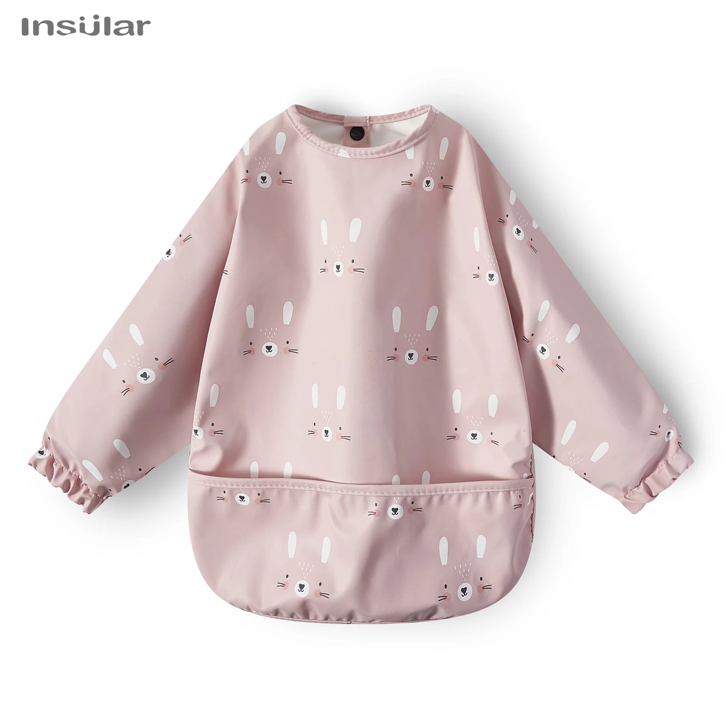 New Children Feeding Aprons Long Sleeve Baby Bib with Pocket Full Cover Baby Bibs with Pocket Waterproof Long Sleeve Bibs