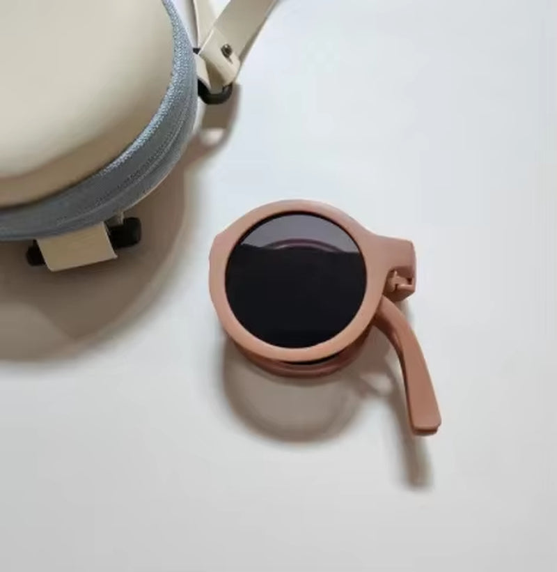 Foldable Kids Sunglasses Girls Boys Cute round Sun Glasses Children Street Beat Eyeglasses Baby Shades Eyewears UV Protection