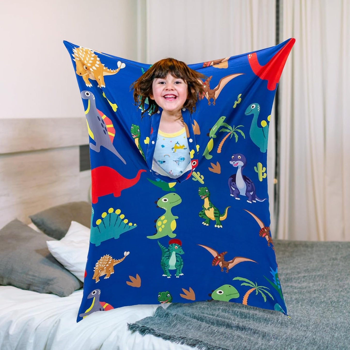 Sensory Body Sock for Kids, Full Body Sock Wrap for Autistic Children to Relieve Stress, Relaxing Sensory Sack for Kids Sensory Processing Disorder for Kids 9-12