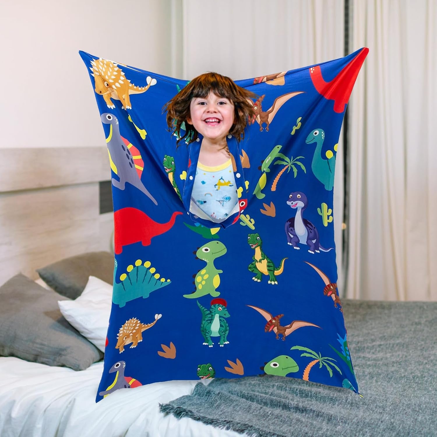 Sensory Body Sock for Kids, Full Body Sock Wrap for Autistic Children to Relieve Stress, Relaxing Sensory Sack for Kids Sensory Processing Disorder for Kids 9-12