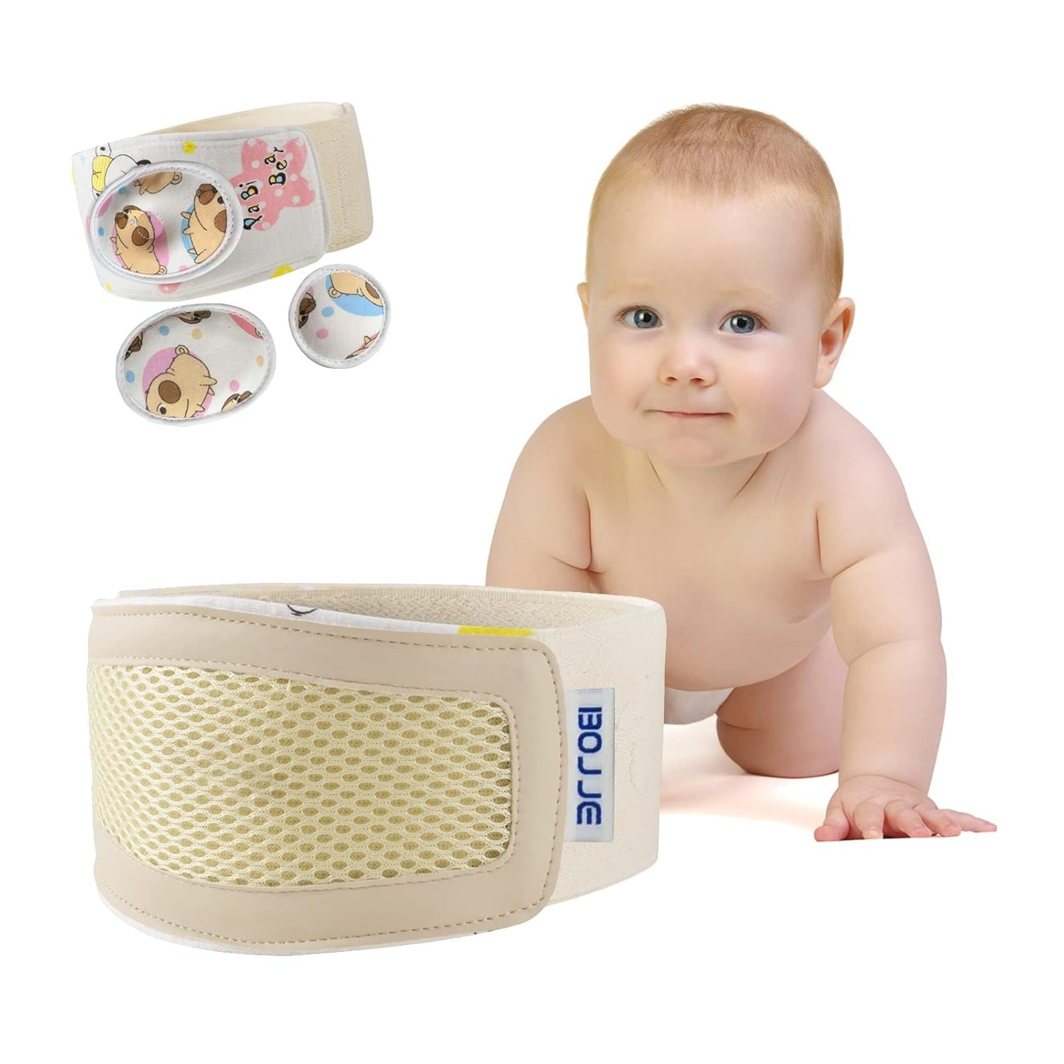 Umbilical Hernia Belt Baby/Infant Belly Button Band Wrap Truss Abdominal Binder for Children Kids Support Adjustable Navel Band Newborn Umbilical Cord 15-20 Inch