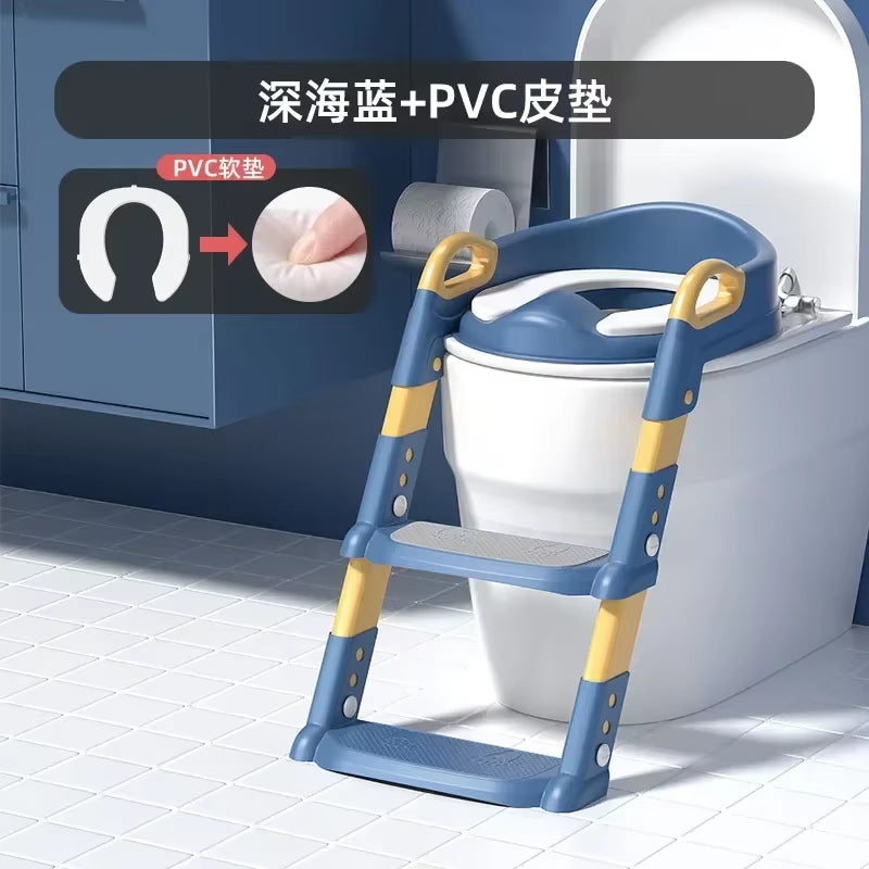 New Stepped Children'S Toilet Foldable Foot Stool Multi-Functional Toilet Boy Girl Baby Toilet Training Potty Ladder for Kids