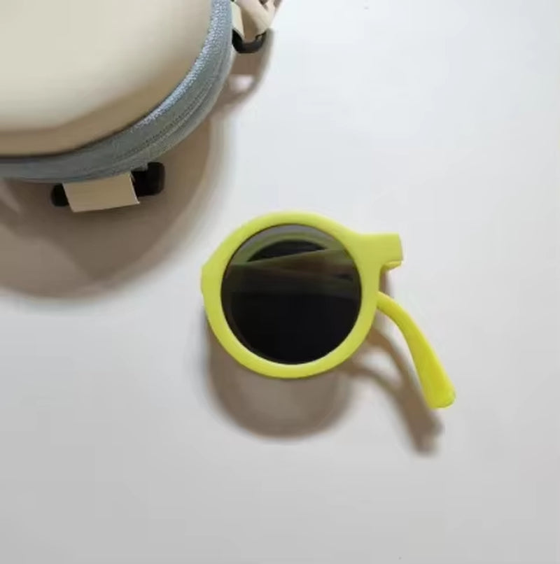 Foldable Kids Sunglasses Girls Boys Cute round Sun Glasses Children Street Beat Eyeglasses Baby Shades Eyewears UV Protection