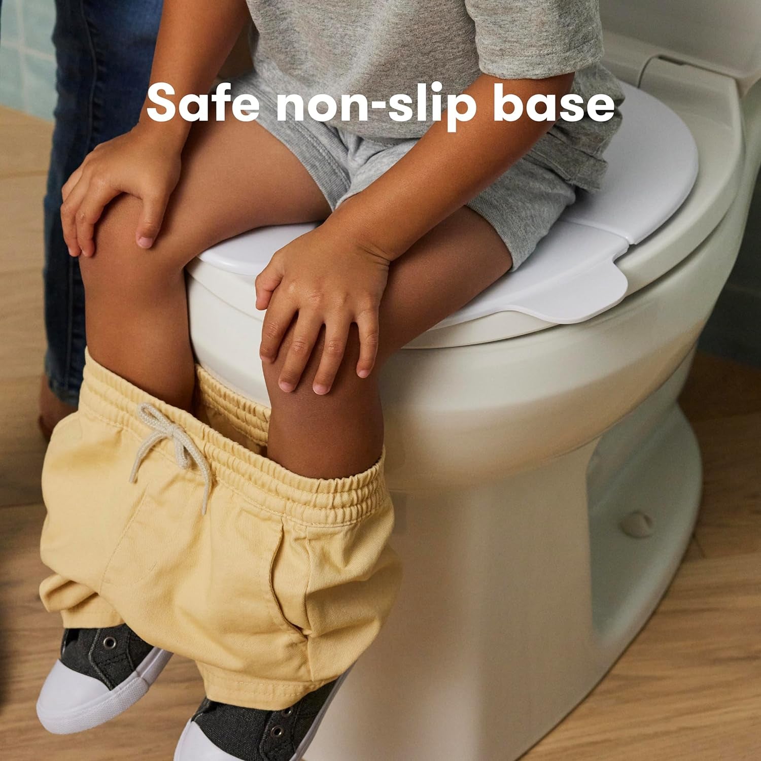 Fold-And-Go Potty Seat for Toilet | Foldable Travel Potty Seat for Toddler, Fits round & Oval Toilets, Non-Slip Base, Handles, Includes Free Travel Bag