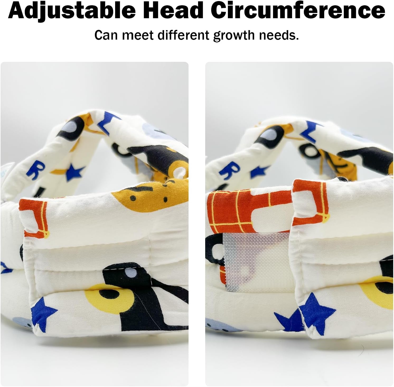 Baby Head Protector for Crawling Walking, Baby Helmet Adjustable No Bumps and Soft Cushion, Infant Safety Cap for Kid Learning to Walk