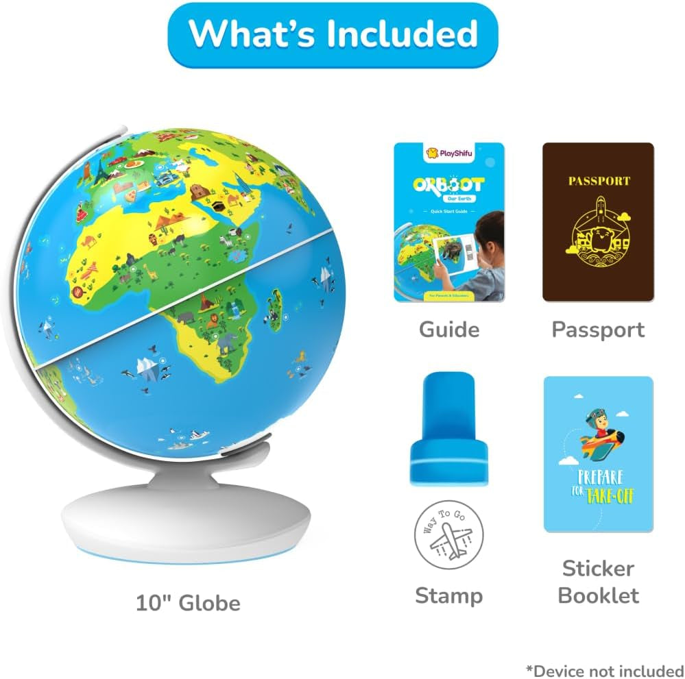 Play Smart Educational Globe for Kids, Interactive AR Toy, Ideal for Preschool Learning, Birthday Gift for Boys and Girls, STEM Toy for Kids Ages 4-10