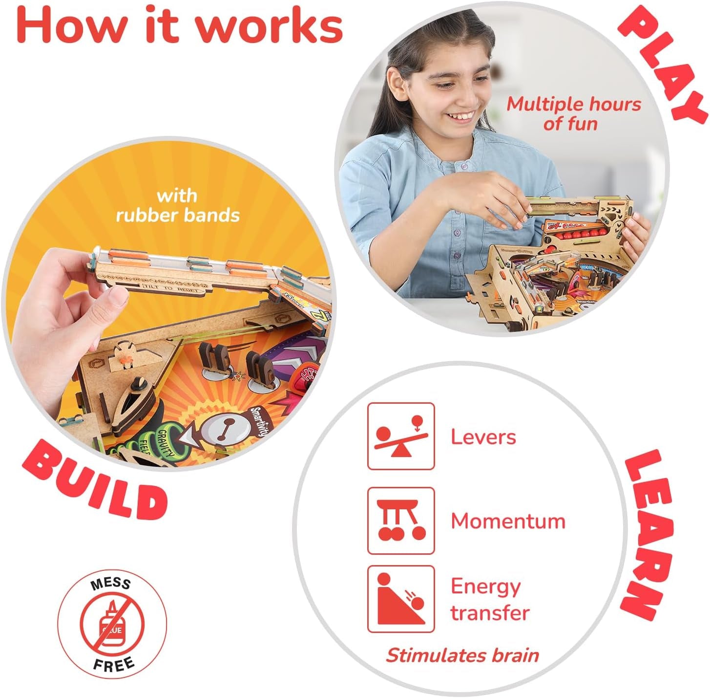 DIY Pinball Machine Toy for Ages 8-99 Year Old | Award Winning Arcade Game | Birthday Gift Ideas for Kids & Adults | STEM Toy for Boys & Girls I Fun Family & Party Game